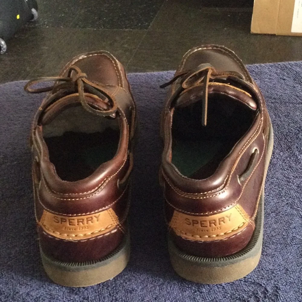 Sperry Men's Dark Brown Leather Boat Shoes